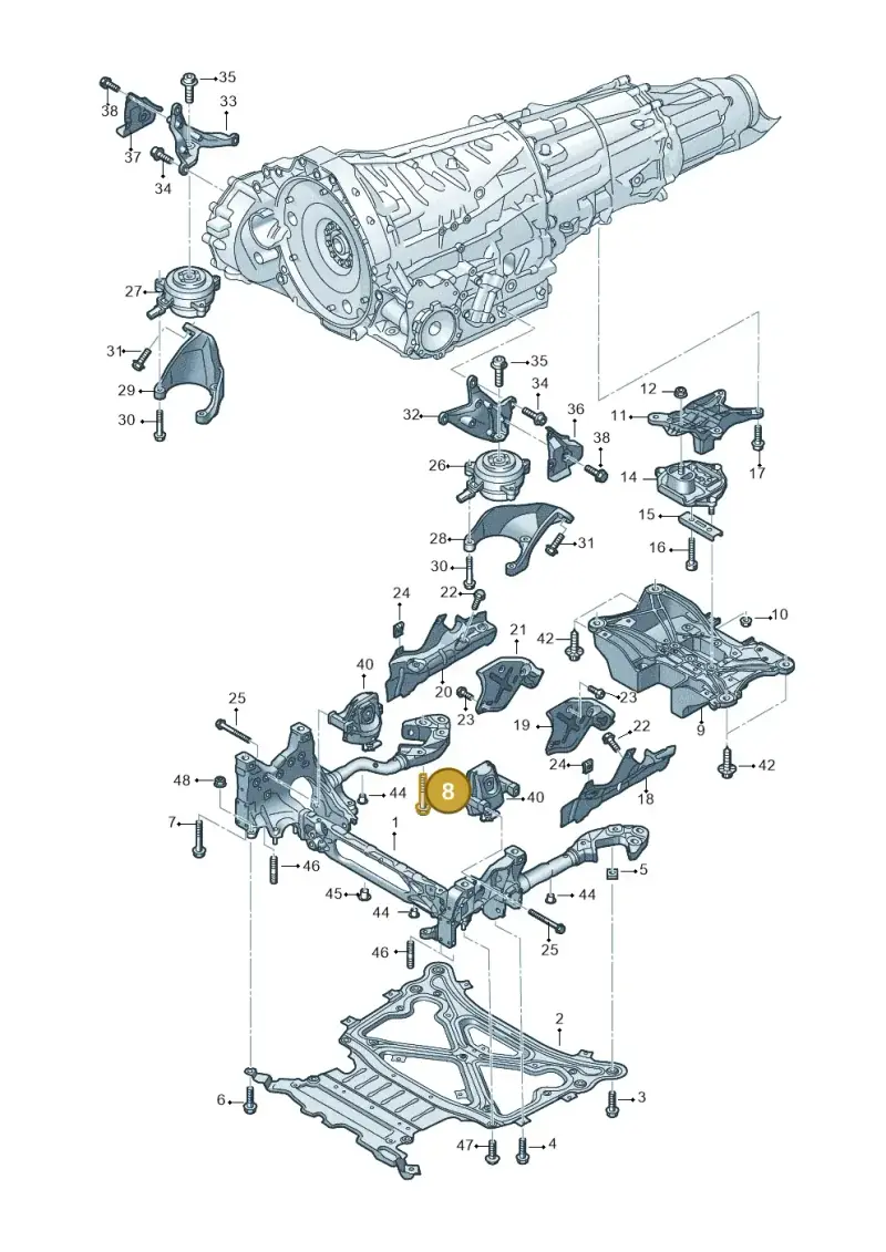 N91237901 — Volkswagen Touareg (2017-2023) diagram 439399850, position 8