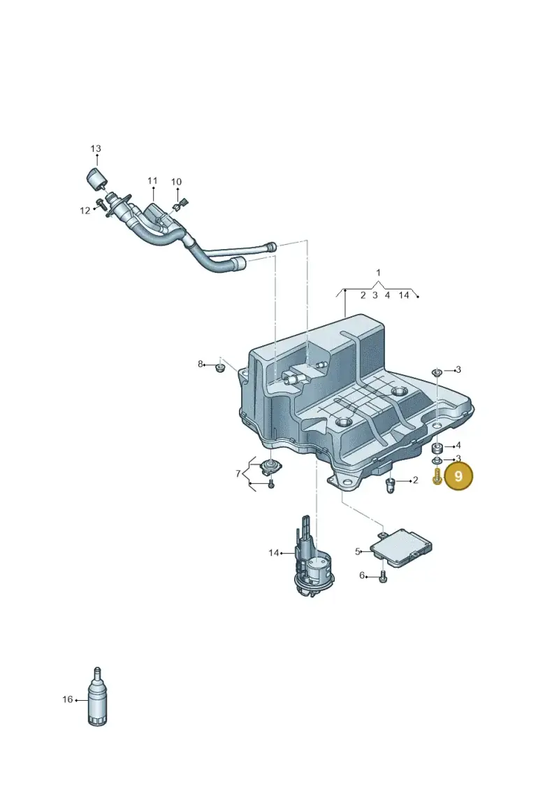 N91243601 — Audi A5 Sportback (2016-2025) diagram 849201500, position 9