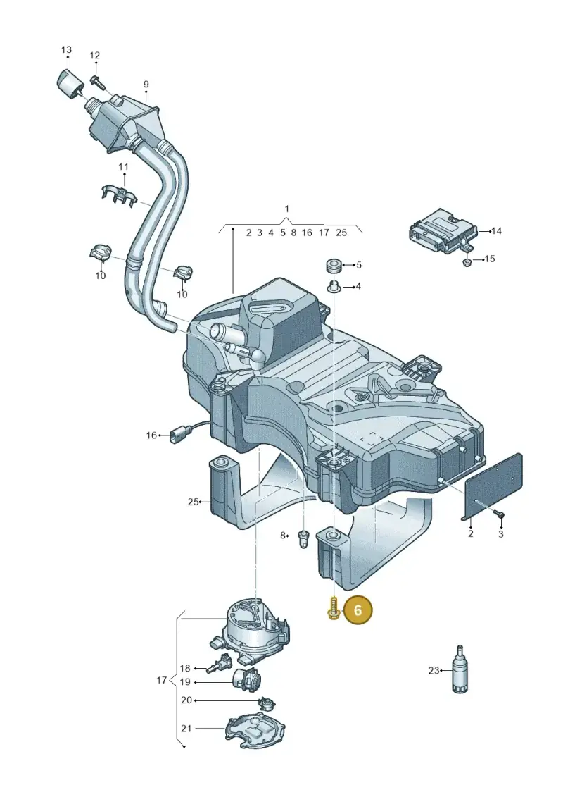 N91243601 — Audi Q5 (2016-2025) diagram 896201400, position 6