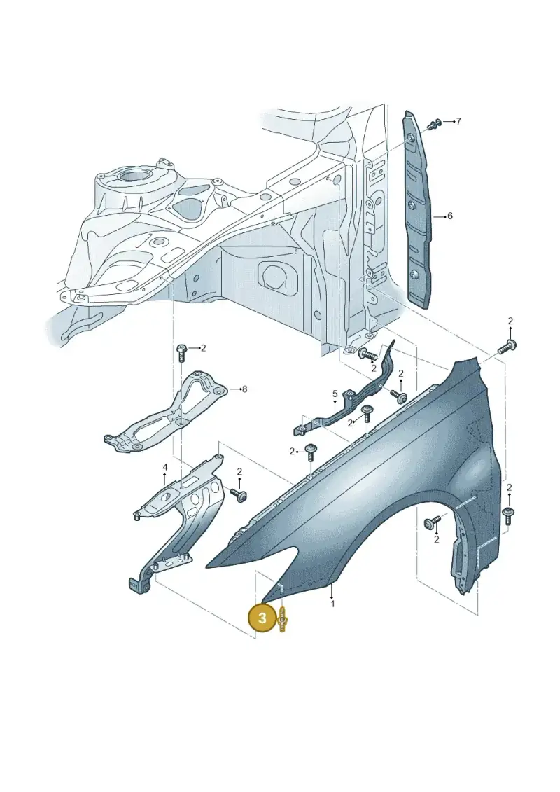 N91244001 — Audi RS6 Avant (2019-2025) diagram 537821010, position 3