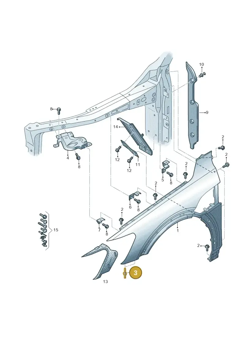 N91244001 — Audi Q8 e-tron (2018-2025) diagram 586821000, position 3