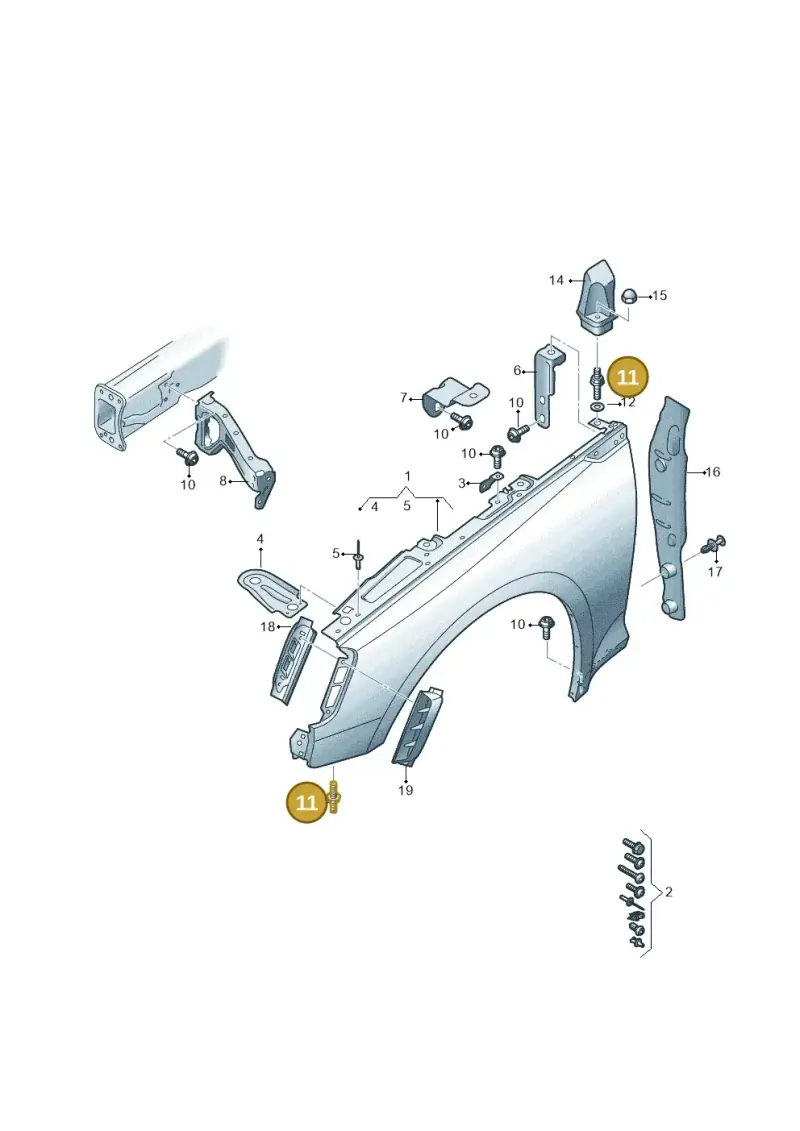 N91244001 — Audi RS5 Sportback (2017-2025) diagram 847821000, position 11