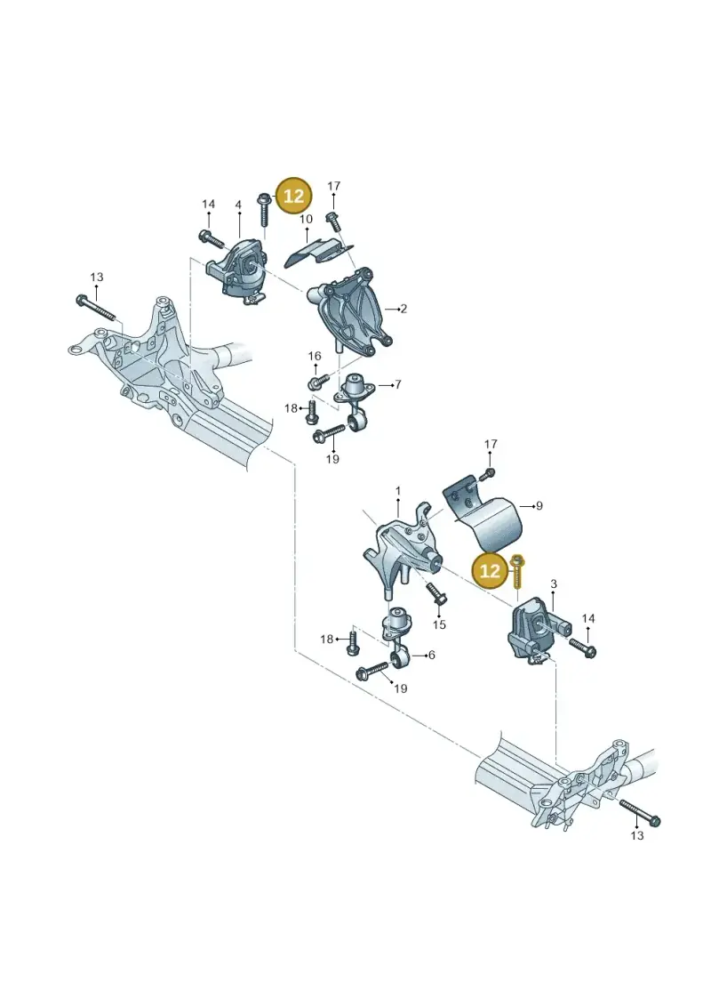 N91246701 — Volkswagen Touareg (2017-2023) diagram 439199700, position 12