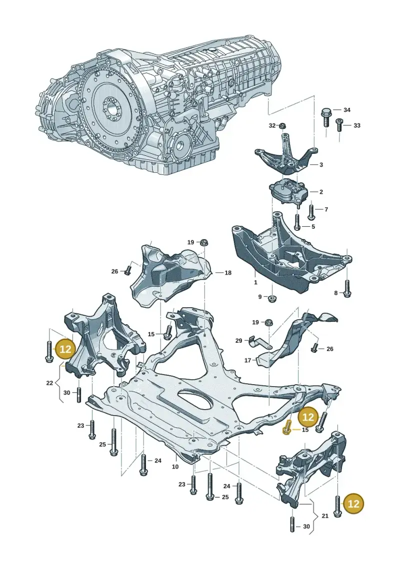 N91247202 — Audi A5 Limousine (2024-2025) diagram 8wk399100, position 12