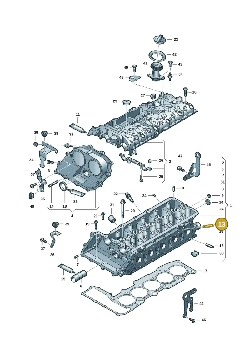 N91250701 — Audi A3 Sportback (2019-2025) diagram 596103041, position 13