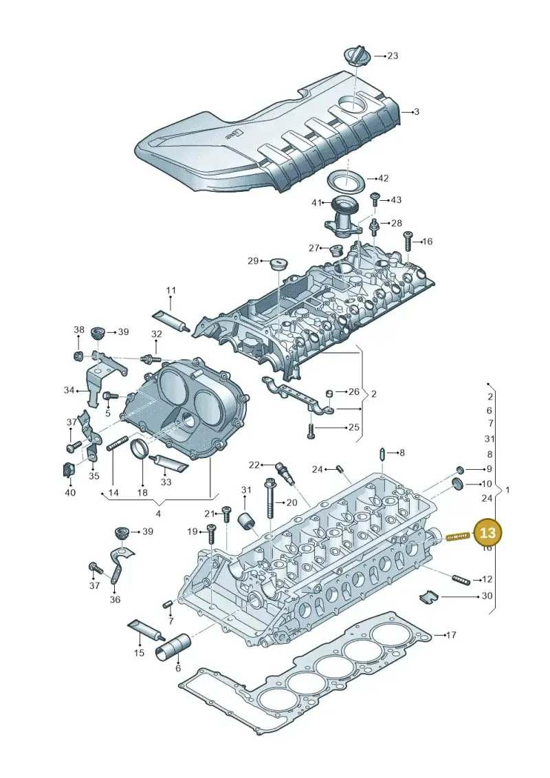 N91250701 — Audi RS Q3 Sportback (2019-2024) diagram 898103300, position 13
