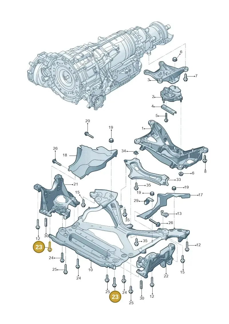 N91253501 — Audi A6 L 2.0 (2018-) diagram 577399700, position 23