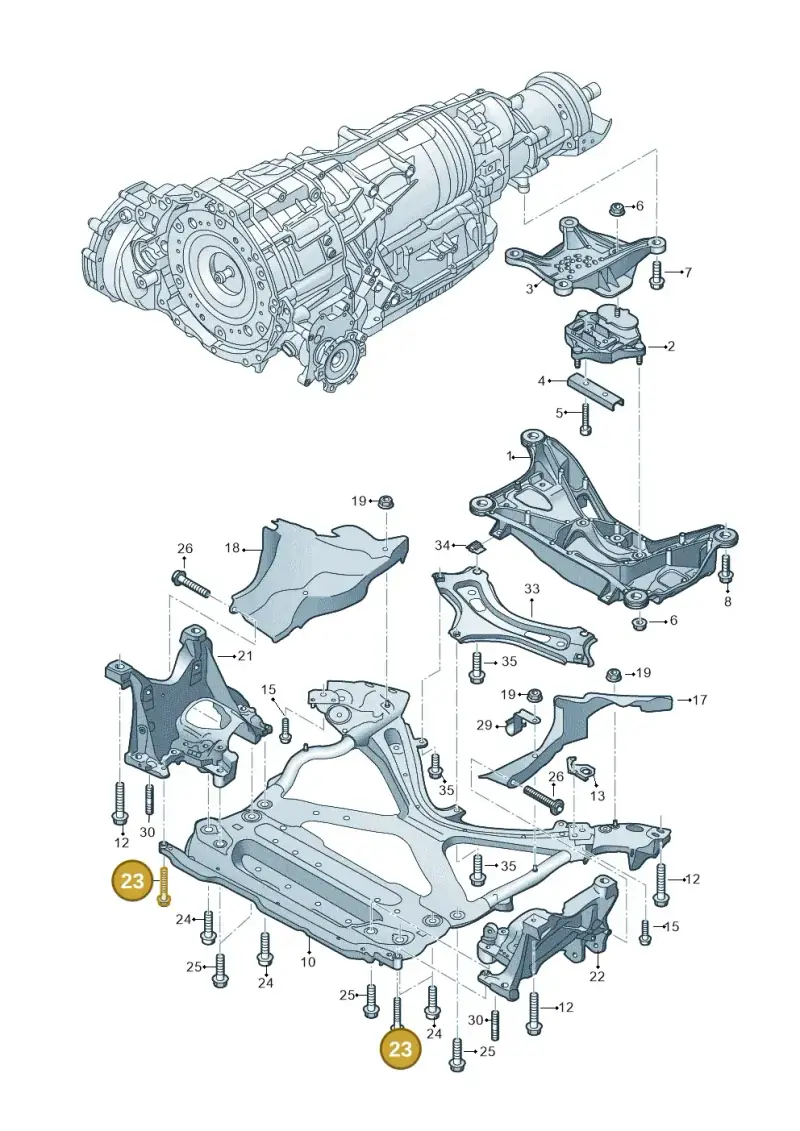 N91253501 — Audi A6 (2018-2025) diagram 896399700, position 23