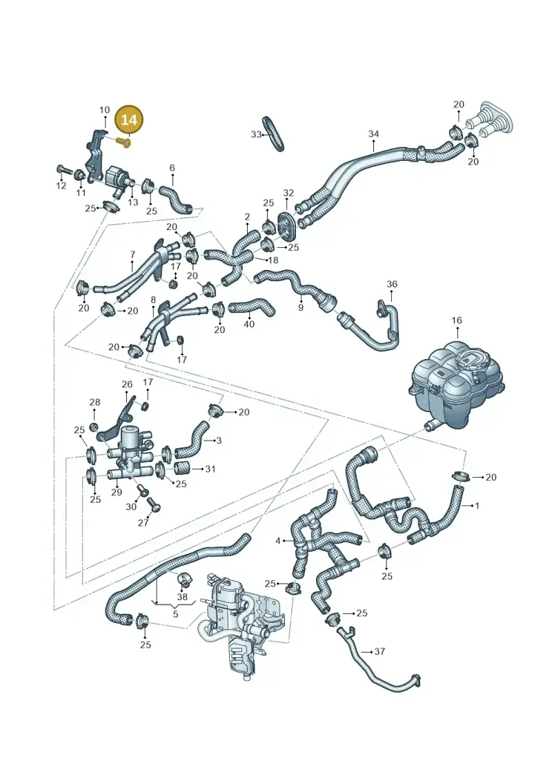 N91253802 — Volkswagen Touareg (2017-2023) diagram 439819910, position 14