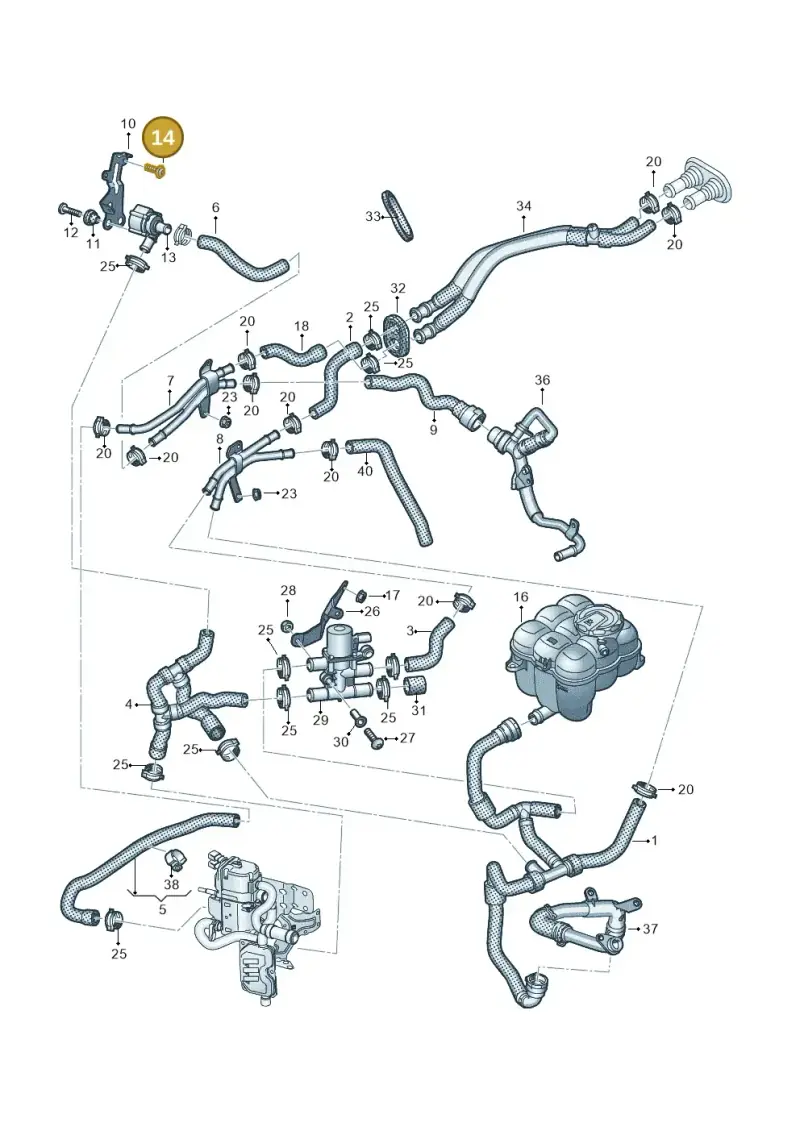N91253802 — Volkswagen Touareg (2017-2023) diagram 439819950, position 14