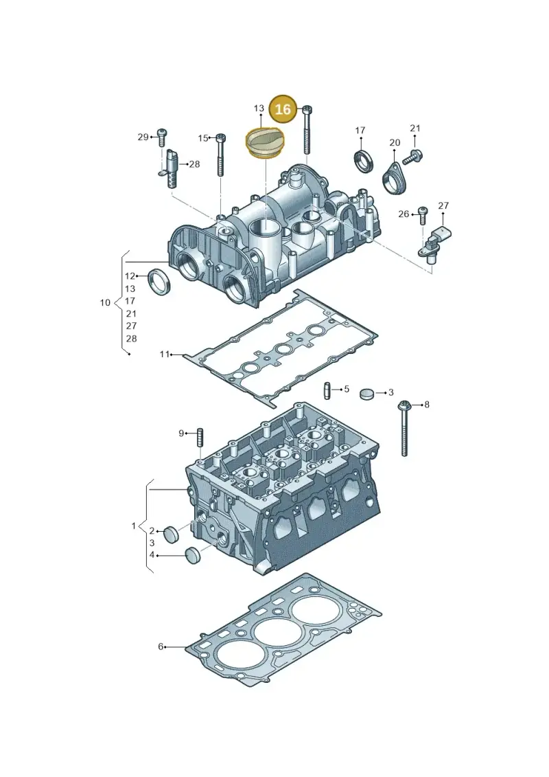 N91254301 — Volkswagen Taigo (2021-2024) diagram 837103400, position 16