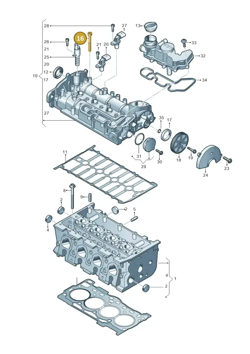 N91254401 — Volkswagen Caddy Maxi Kombi (2020-2024) diagram 827103540, position 16