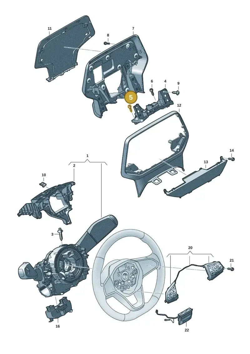 N91255001 — Volkswagen ID.Buzz (2022-) diagram 15a953500, position 5