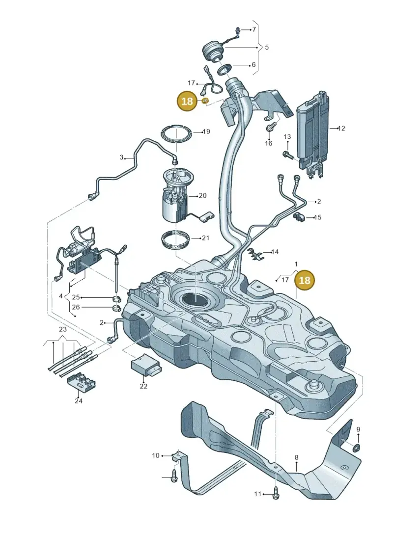 N91256401 — Volkswagen T-Roc BlueMotion (2017-2024) diagram 813201400, position 18