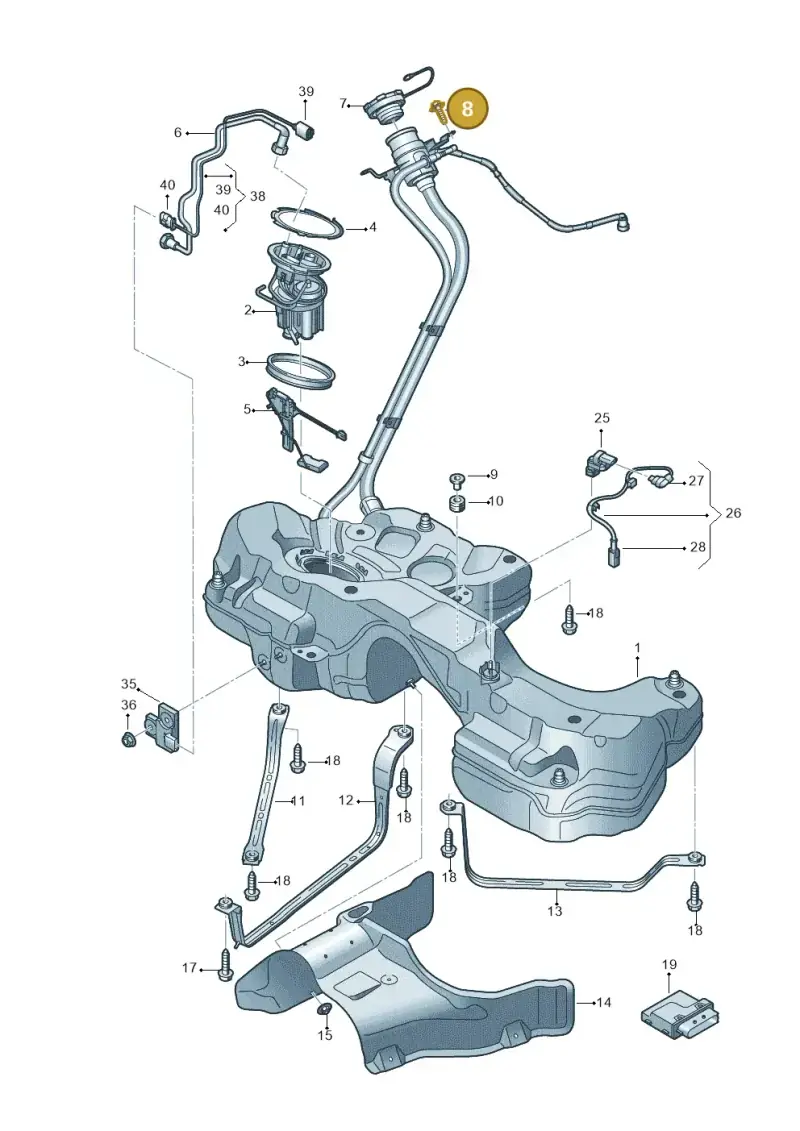 N91257901 — Audi RS4 Avant (2017-2025) diagram 847201200, position 8