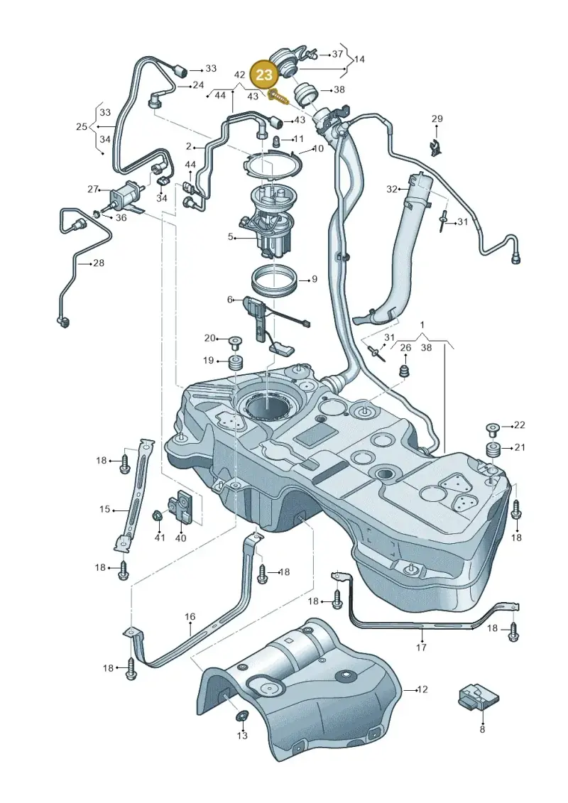 N91257901 — Audi Q5 (2016-2025) diagram 896201350, position 23