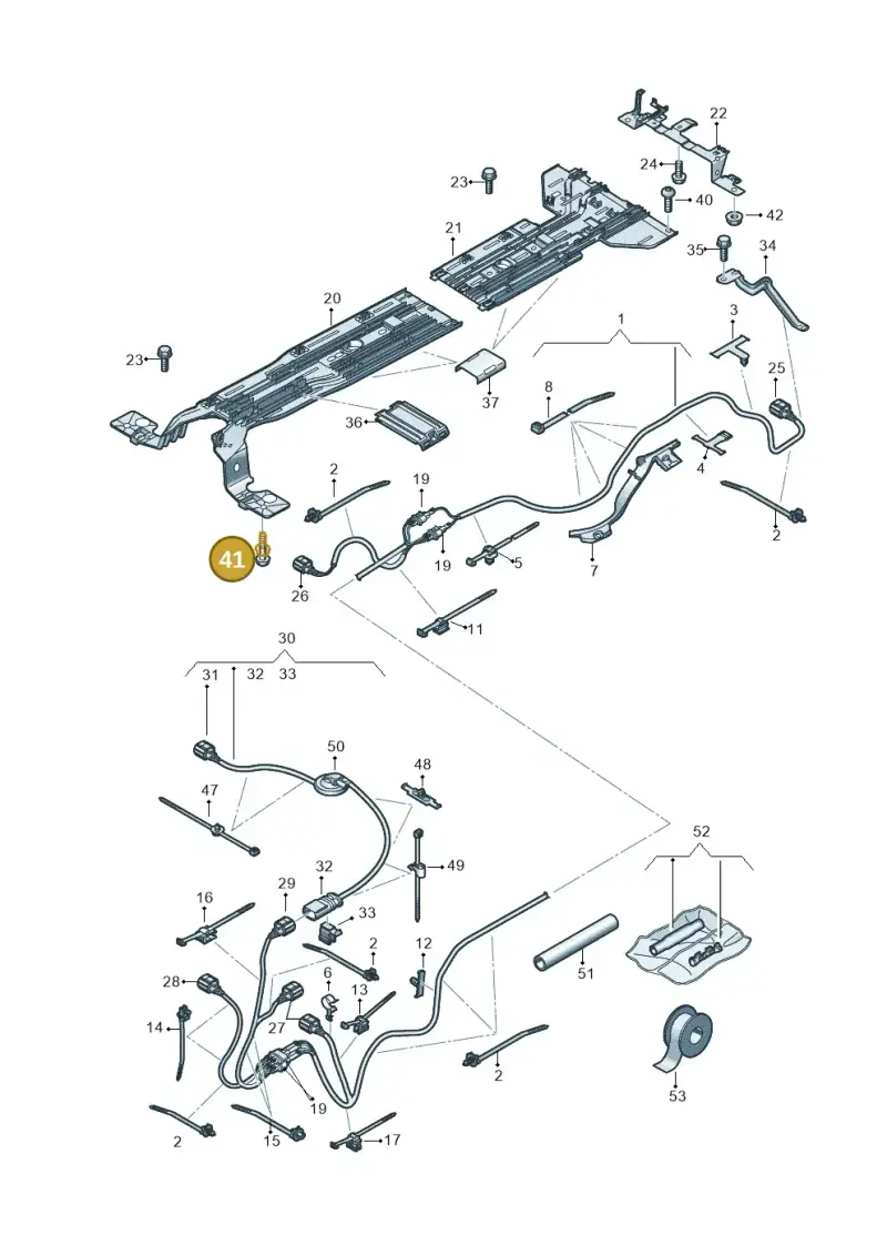 N91260401 — Volkswagen ID.3 Pro (2019-2024) diagram 10a970012, position 41