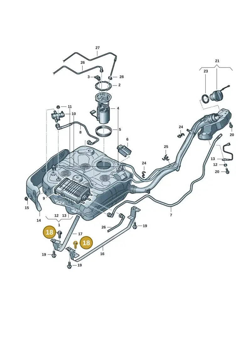 N91264001 — Volkswagen Multivan (2021-) diagram 7t0201050, position 18