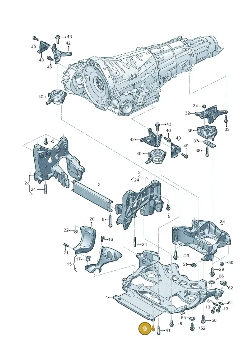 N91264401 — Audi RS6 Avant (2019-2025) diagram 537399000, position 9
