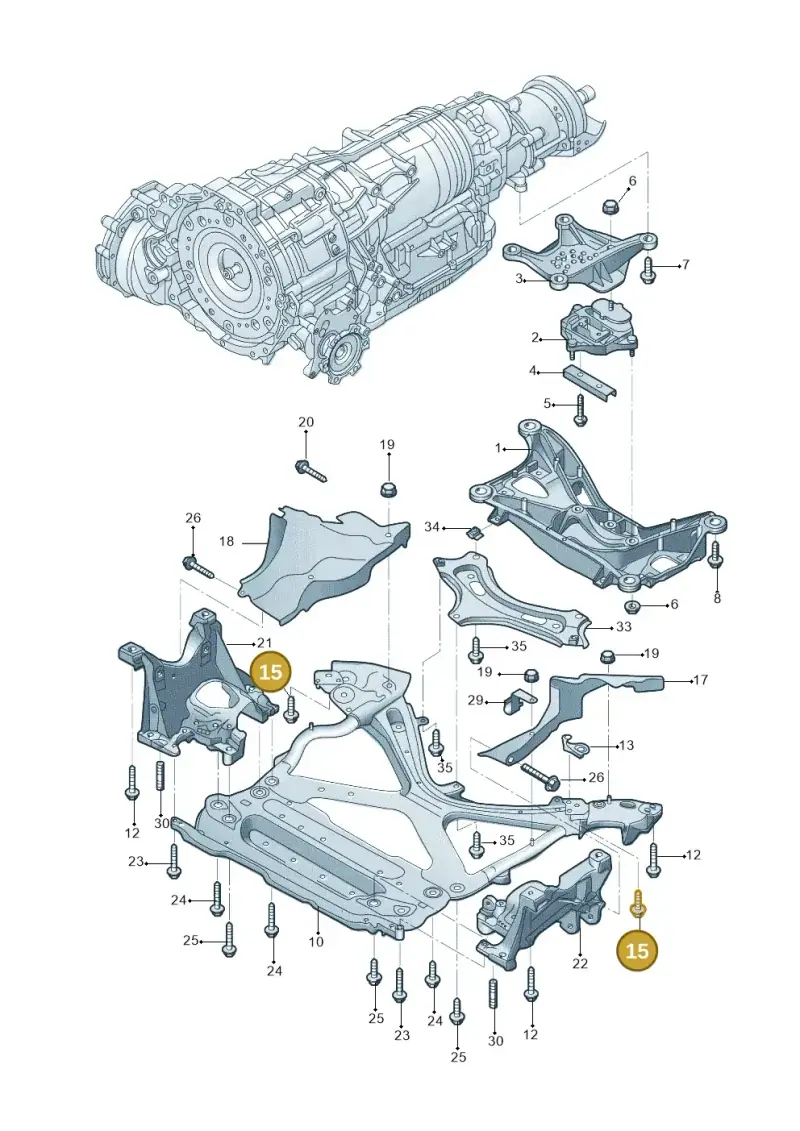N91270501 — Audi A6 L 2.0 (2018-) diagram 577399700, position 15