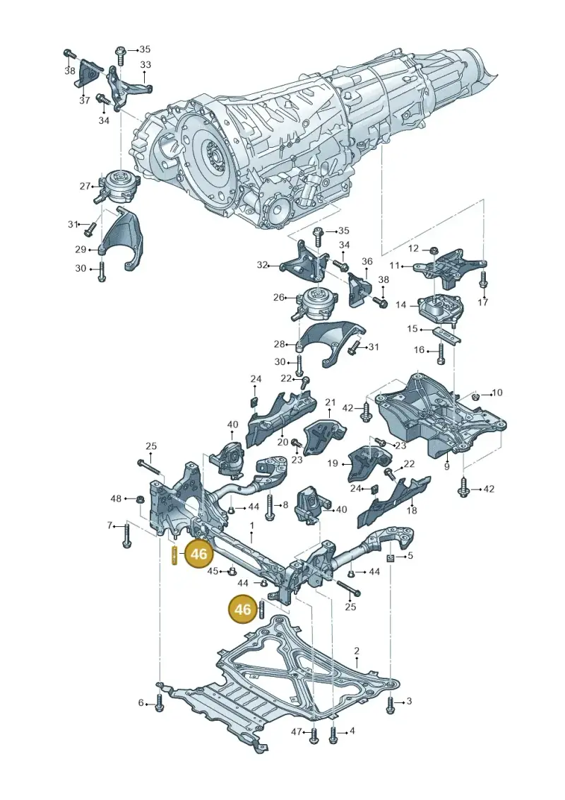 N91273001 — Volkswagen Touareg (2017-2023) diagram 439399850, position 46