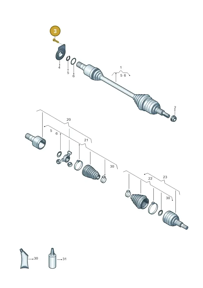 N91285301 — Volkswagen E-Crafter 35 (2018-2024) diagram 599407020, position 3