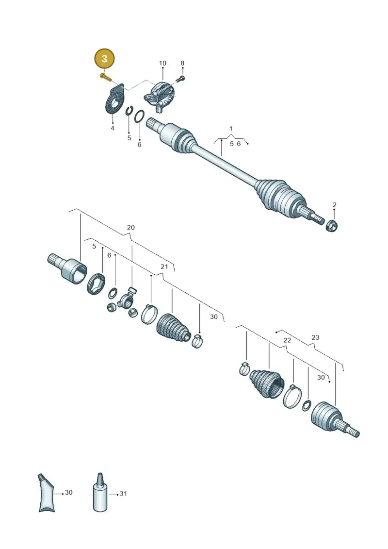 N91285301 — Volkswagen MAN TGE 55 (2016-2021) diagram 806407270, position 3