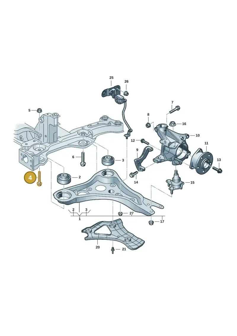 N91296401 — Volkswagen ID.7 Limousine Pro (2023-) diagram 11a407000, position 4