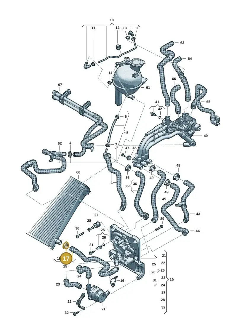 N91299601 — Audi Q6 e-tron (2023-2025) diagram f5s121000, position 17