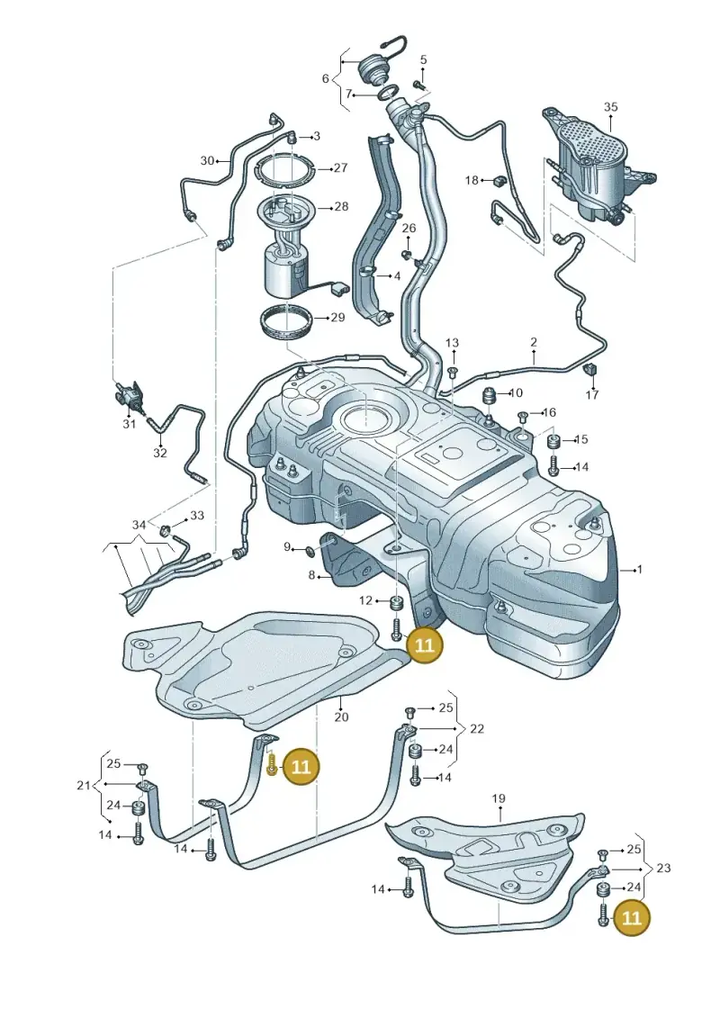 N91301301 — Volkswagen Touareg (2017-2023) diagram 439201450, position 11