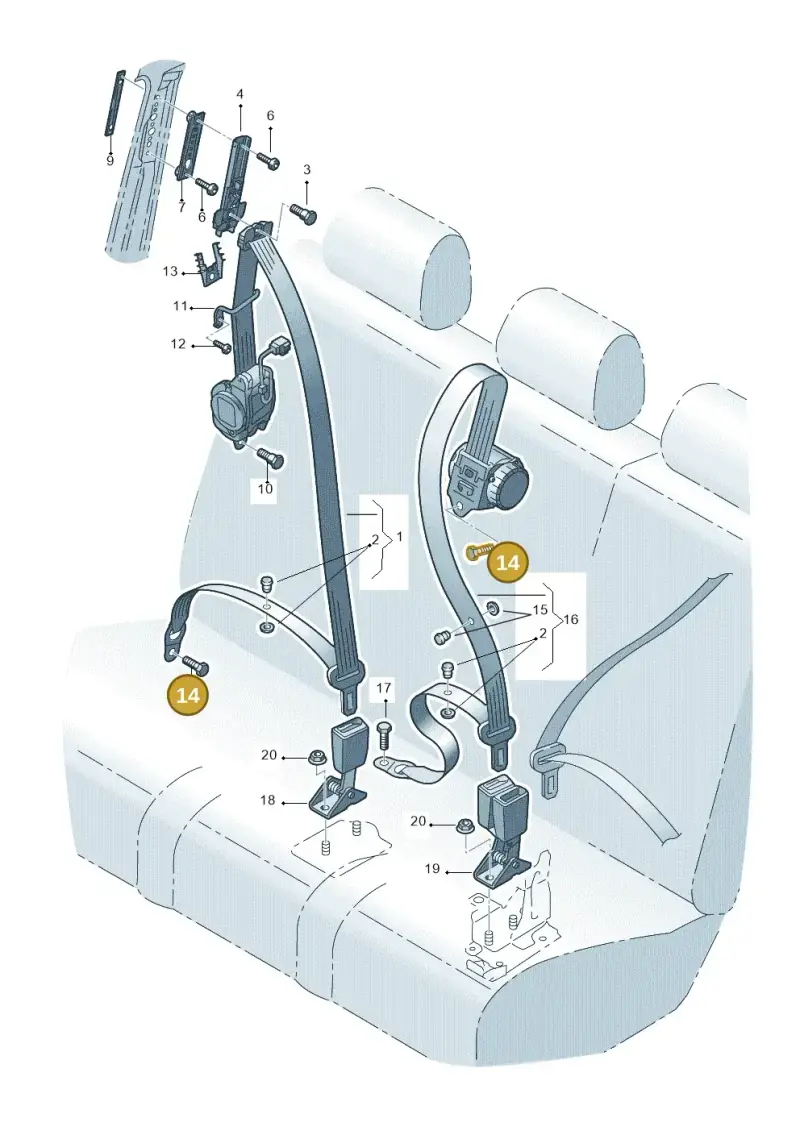 N98907703 — Volkswagen Touareg                08> (2007-) diagram 274857700, position 14