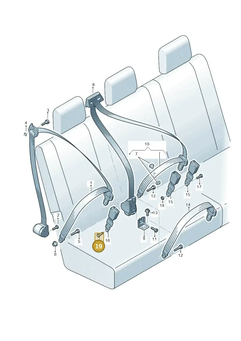 N98907703 — Volkswagen Amarok twin cab (2022-) diagram 683857700, position 19