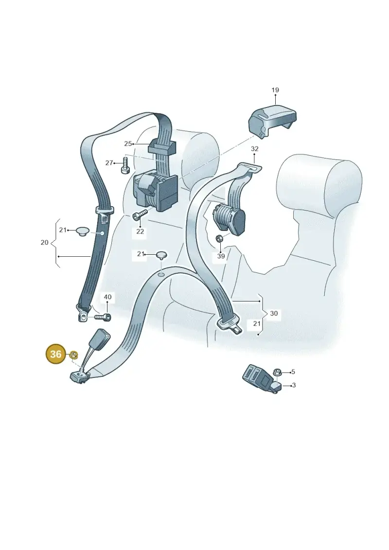 N98923403 — Volkswagen Passat estate (2023-) diagram 585857070, position 36