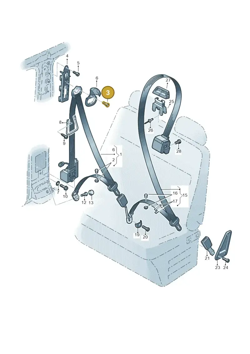 N98925201 — Volkswagen Transp. caravelle (2009-2011) diagram 411857640, position 3