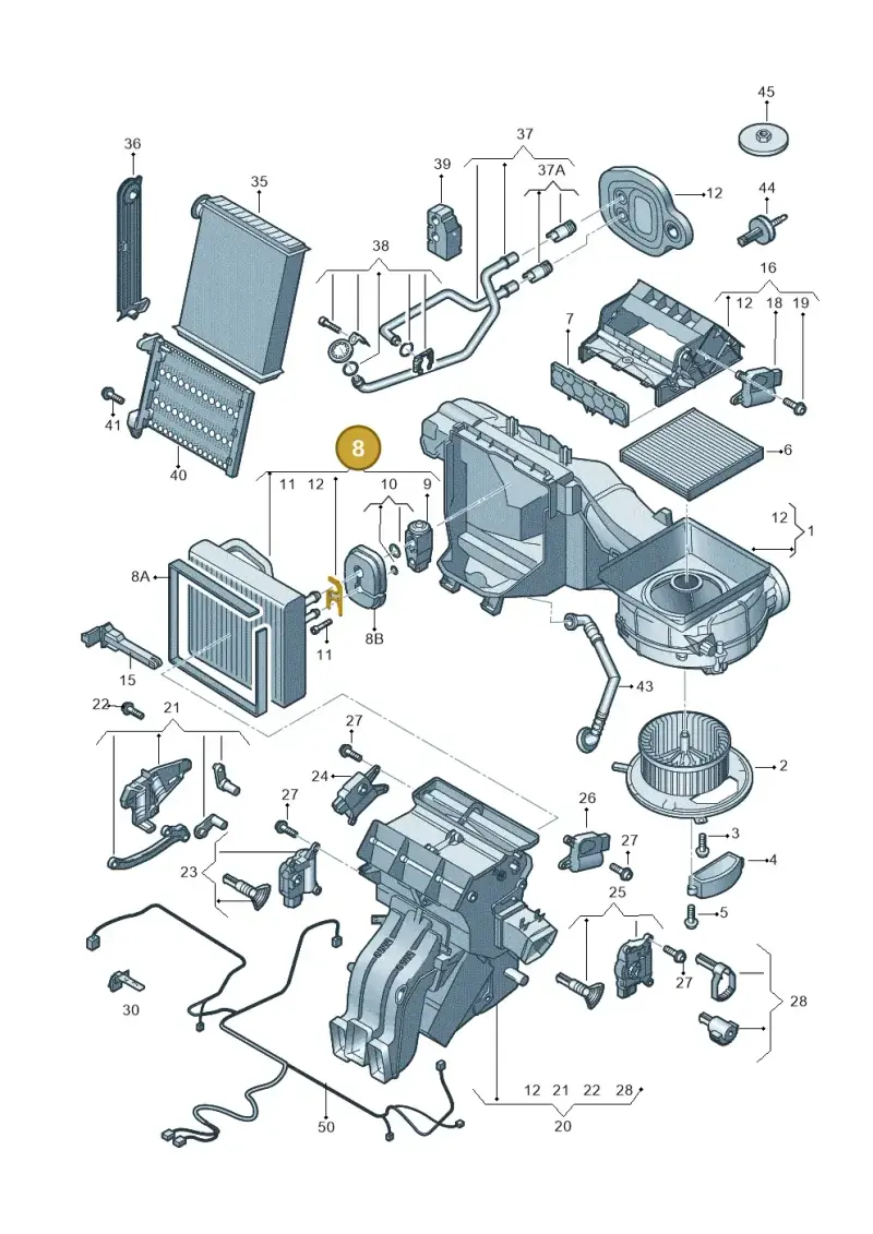 V04018002A — Volkswagen Passat estate (2023-) diagram 827820200, position 8