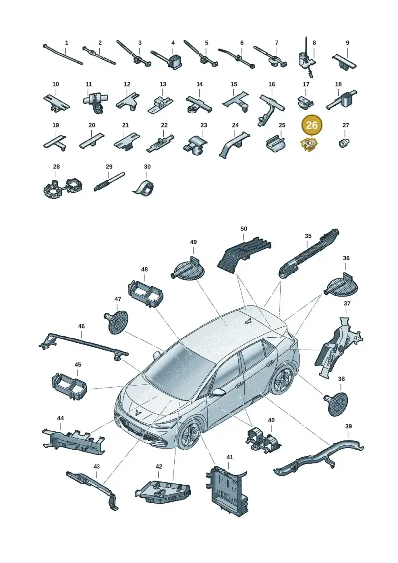 WHT000001AF — SEAT CUPRA Born (2021-) diagram 10s971082, position 26