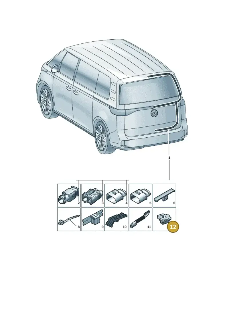 WHT000001AF — Volkswagen ID. Buzz (2022-2025) diagram 15a972820, position 12