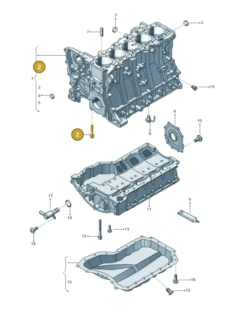 WHT000007 — Volkswagen Beetle (2016-2019) diagram 692103140, position 2