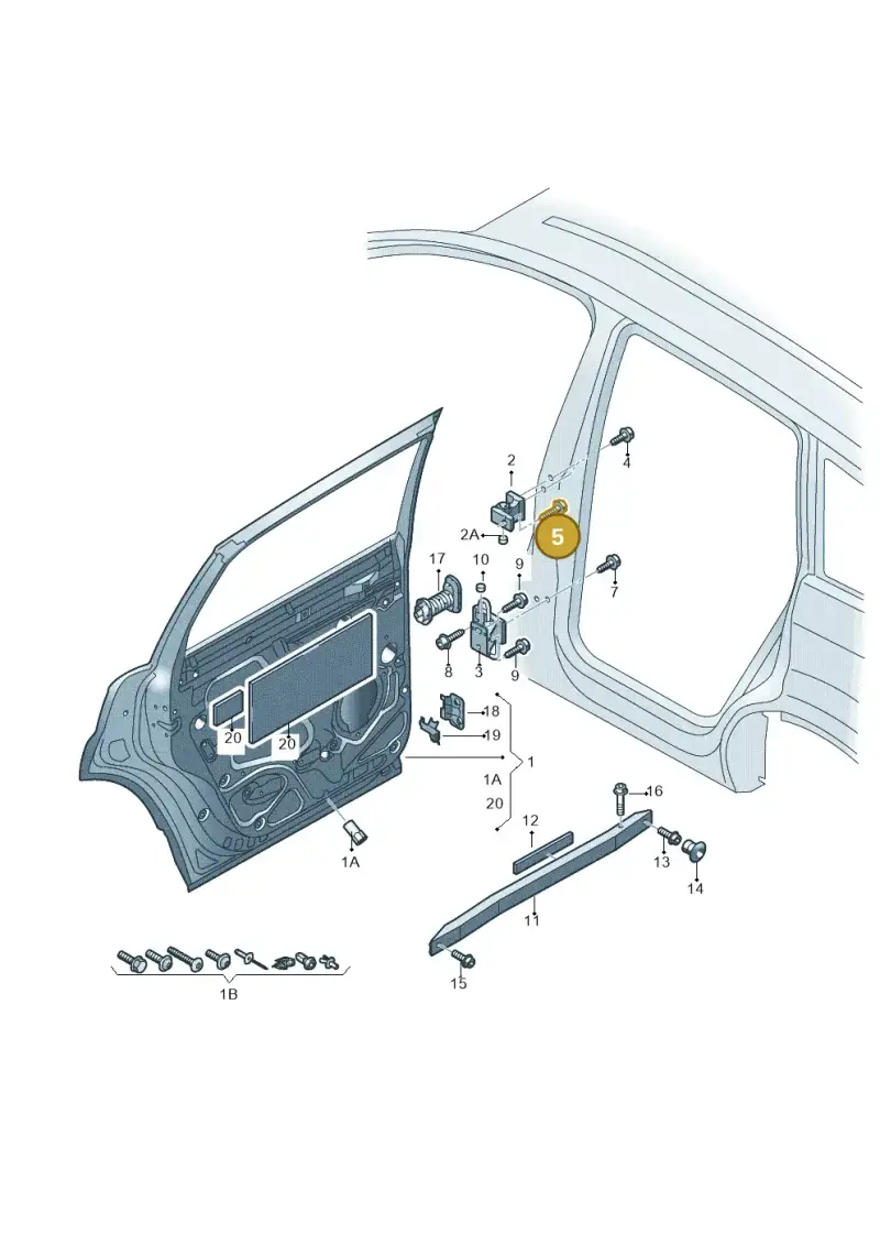 WHT000042A — Audi Q7 qu. 3.0 TDI (2009-2015) diagram 493833100, position 5