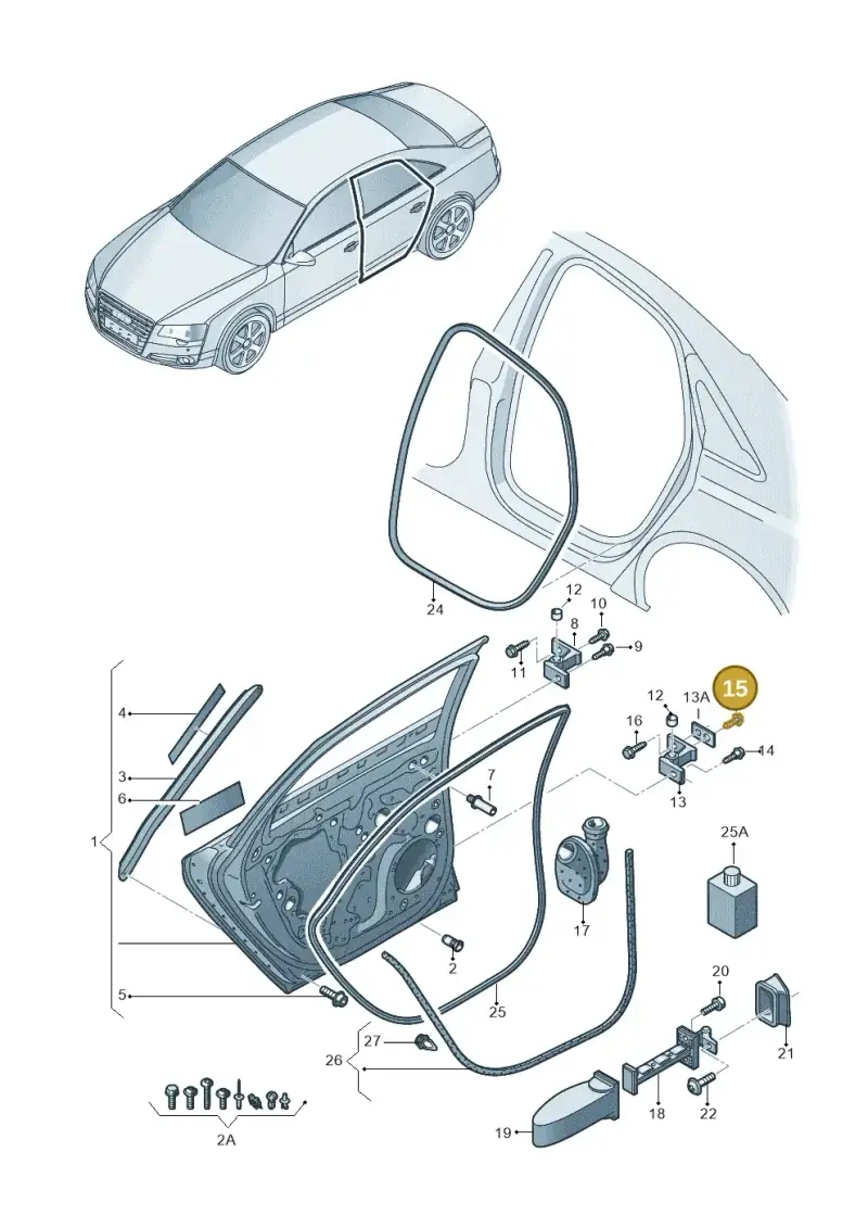 WHT000042A — Audi A8 (2013-2018) diagram 696833100, position 15