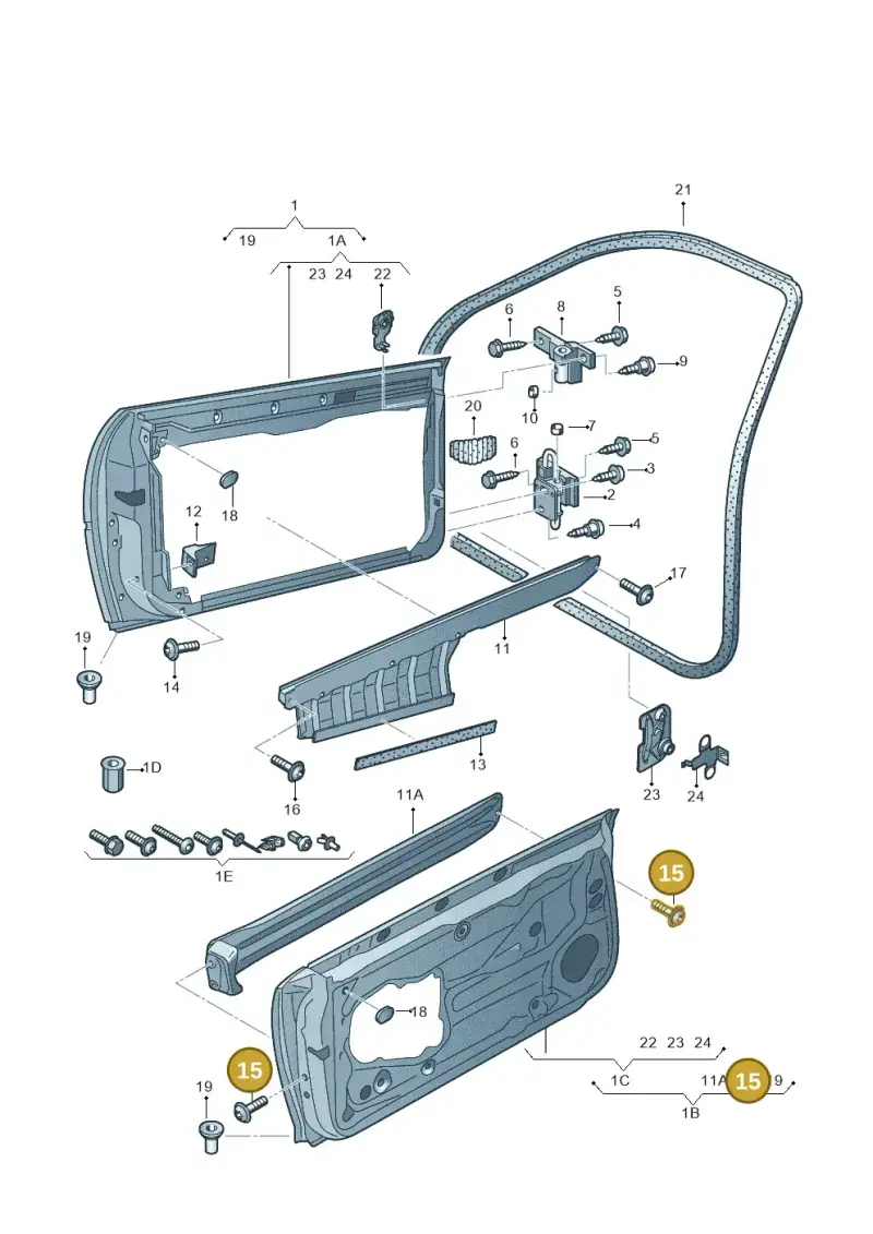 WHT000072A — Audi A3 Sportback (2008-2013) diagram 412831100, position 15