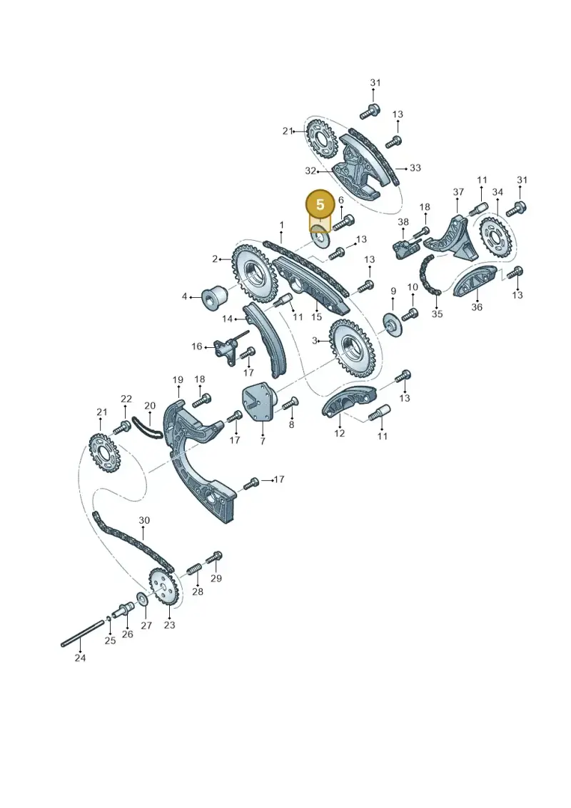 WHT000124 — Volkswagen Phaeton 4motion (2010-2016) diagram 631109700, position 5