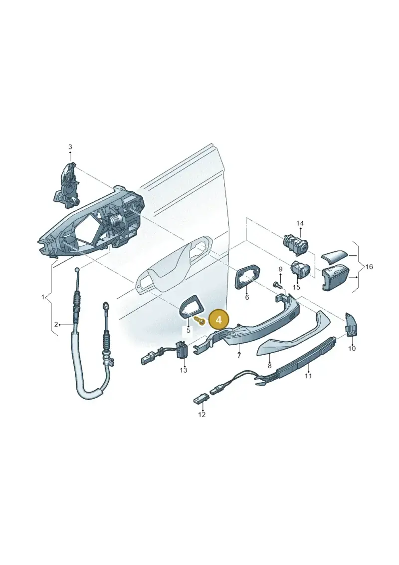 WHT000128 — Audi RS e-tron GT (2020-2025) diagram 838837000, position 4