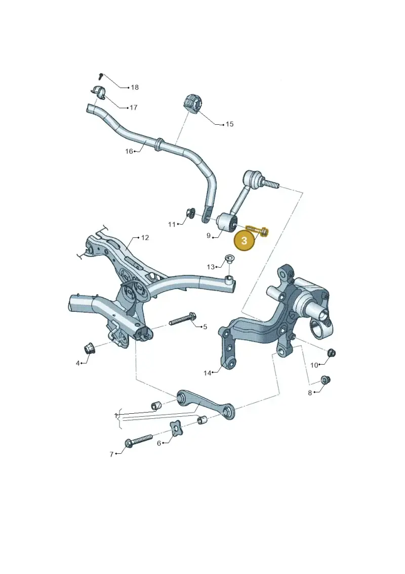 WHT000226 — Volkswagen New beetle (2011-2016) diagram 449501200, position 3