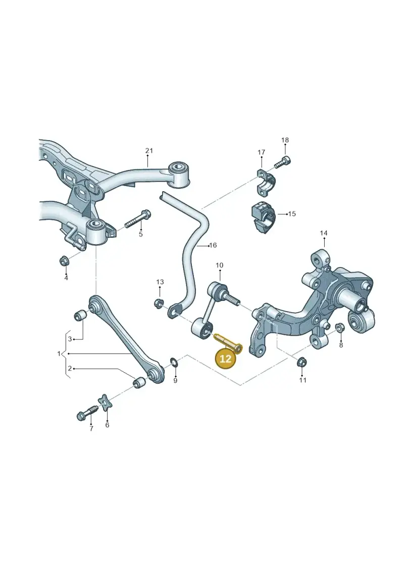 WHT000226 — Volkswagen Sharan BlueMotion (2015-2022) diagram 460501200, position 12