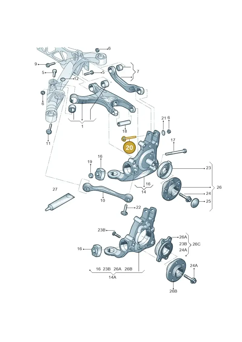 WHT000228A — Volkswagen Phideon (2016-2023) diagram 251505200, position 20