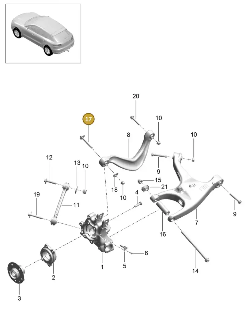 WHT000228A — Porsche Macan (2013-2018) diagram p44501000, position 17