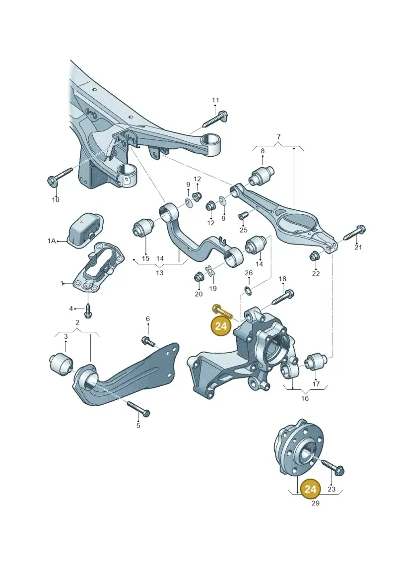 WHT000237A — Volkswagen Sharan BlueMotion (2015-2022) diagram 460505300, position 24