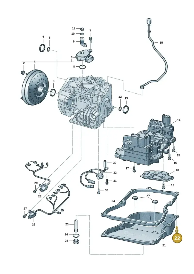 WHT000309 — Volkswagen Golf 2.0 BlueMotion (2019-2024) diagram 62x300280, position 22