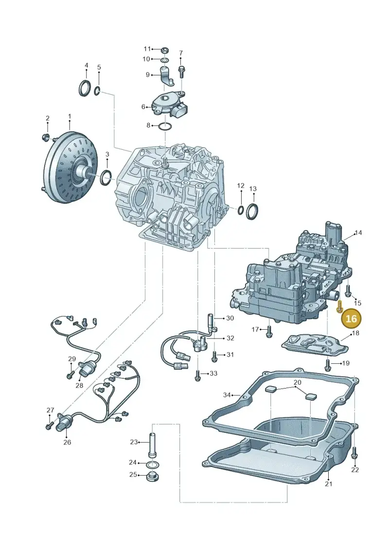 WHT000313 — Volkswagen Golf 2.0 (2016-2020) diagram 827380020, position 16